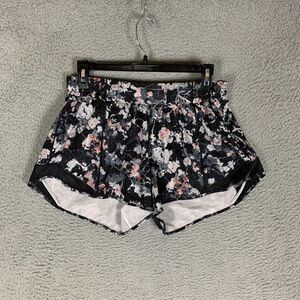 Lululemon Hotty Hot Shorts II Women's 10 Spring Bloom 4" Low Rise Lined Running‎